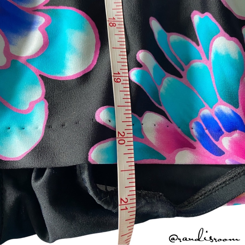 EUC Maxine of Hollywood Women’s Mum’s the Word Empire One-Piece Swim Dress SZ 12 - Picture 14 of 16